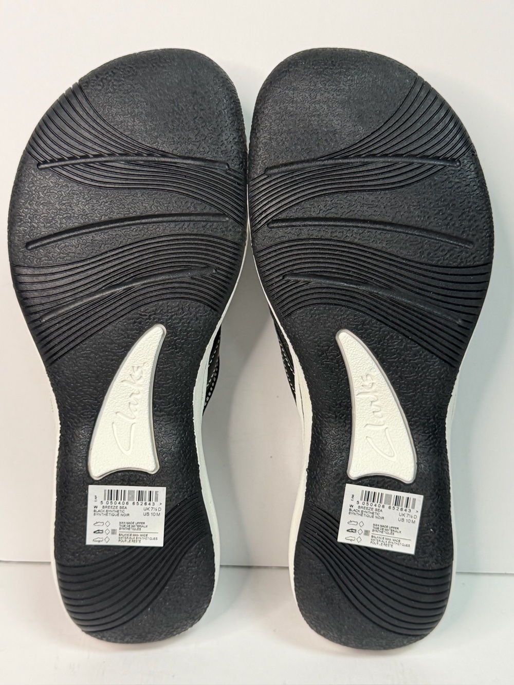 NEW Clarks Breeze Sea Black Synthetic flip-flop Size 10M in Original Box. - Picture 5 of 7